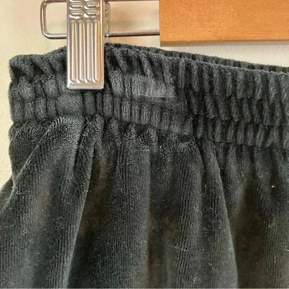 VTG Women's L Black Velour Track Suit 80s Leisure Suit Goldbergs  Shoulder Pads - Picture 7 of 9